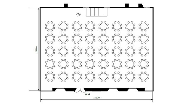 MAIN HALL平面図｜グランドメルキュール奈良橿原